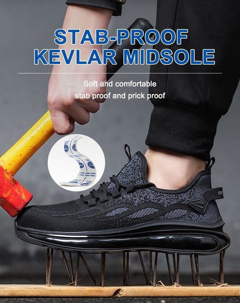 Lightweight Breathable Steel Toe Cap Safety Shoes Protective Footwear - GOGLOBALL