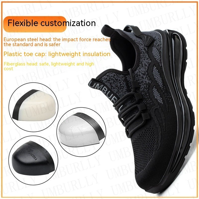 Lightweight Breathable Steel Toe Cap Safety Shoes Protective Footwear - GOGLOBALL