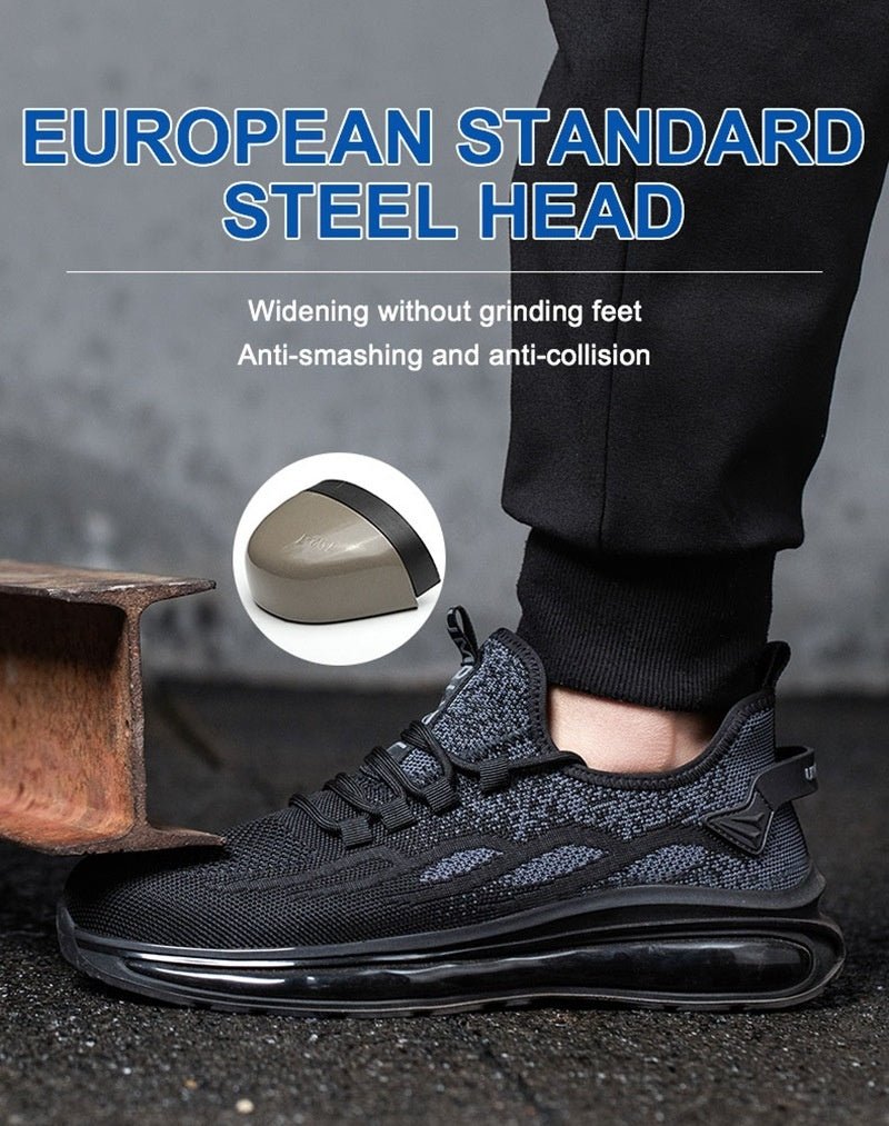 Lightweight Breathable Steel Toe Cap Safety Shoes Protective Footwear - GOGLOBALL