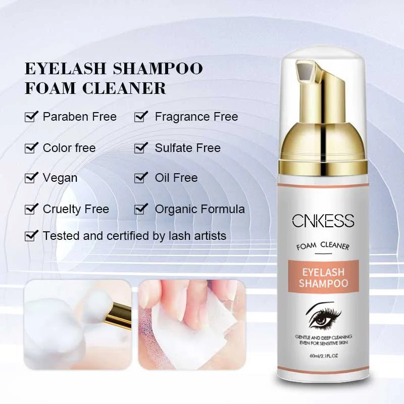 Wholesale Private Label Custom Lashshampoo Foam Shampoo Cleaner Lash Cleanser makeup tools eyelash clasning solution - GOGLOBALL
