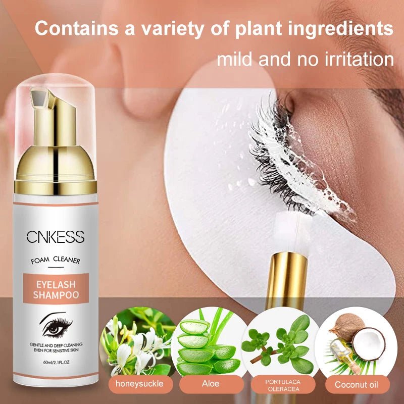 Wholesale Private Label Custom Lashshampoo Foam Shampoo Cleaner Lash Cleanser makeup tools eyelash clasning solution - GOGLOBALL