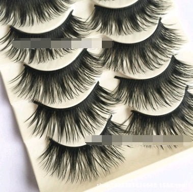 False eyelashes, thick cross section, five pairs of eyelashes - GOGLOBALL