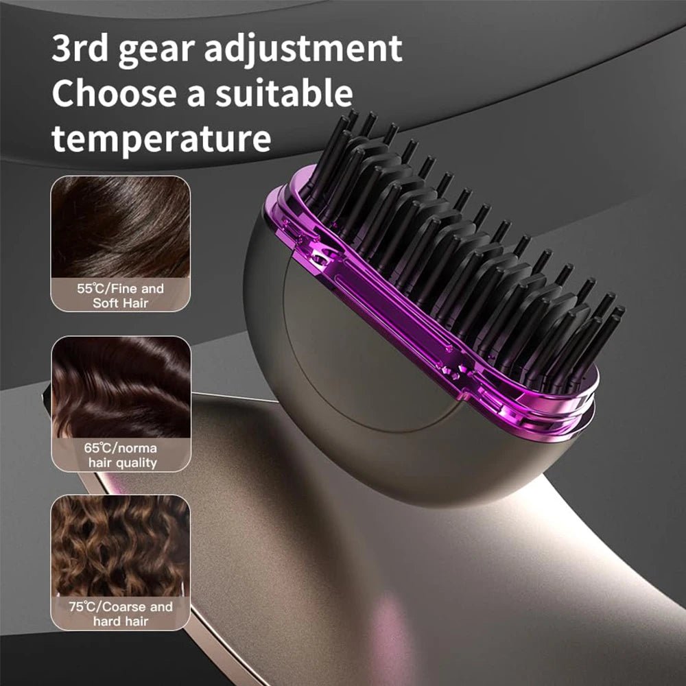 Mini Beard Straightener Wireless Hair Straightener - GOGLOBALL