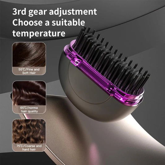 Mini Beard Straightener Wireless Hair Straightener - GOGLOBALL